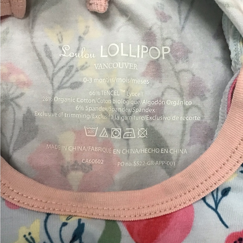 LOULOU LOLLIPOP Ruffle Floral Romper | Size 0-3M - Picture 5 of 5